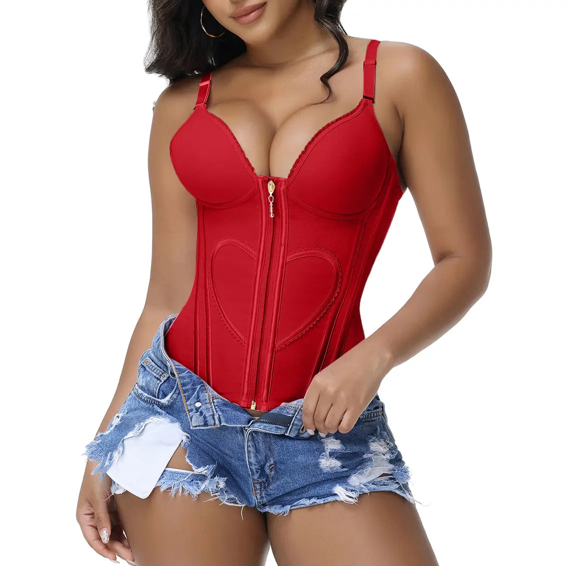 SHAPSHE Waist Trainer for Women Corset Shapewear Tummy Control Workout Cincher Vest Body Shaper Going Out Tops with Bra