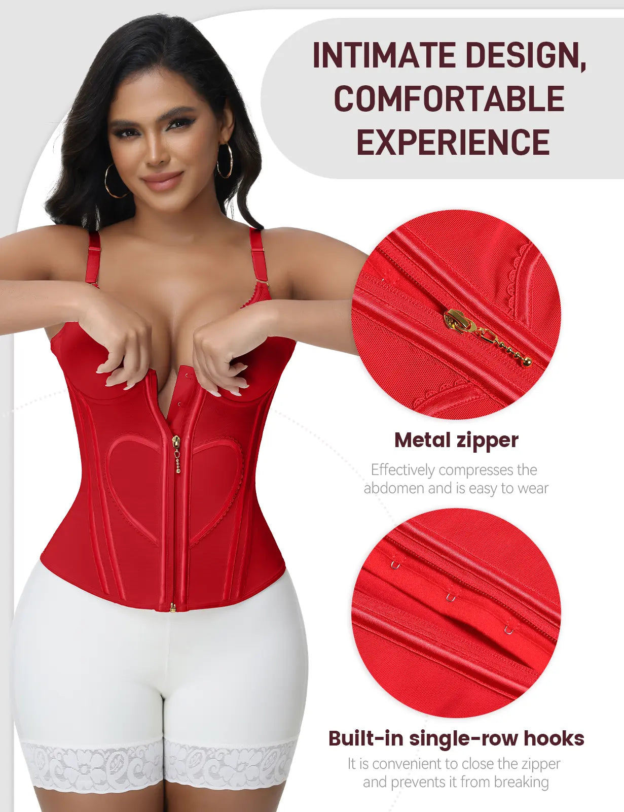 SHAPSHE Waist Trainer for Women Corset Shapewear Tummy Control Workout Cincher Vest Body Shaper Going Out Tops with Bra