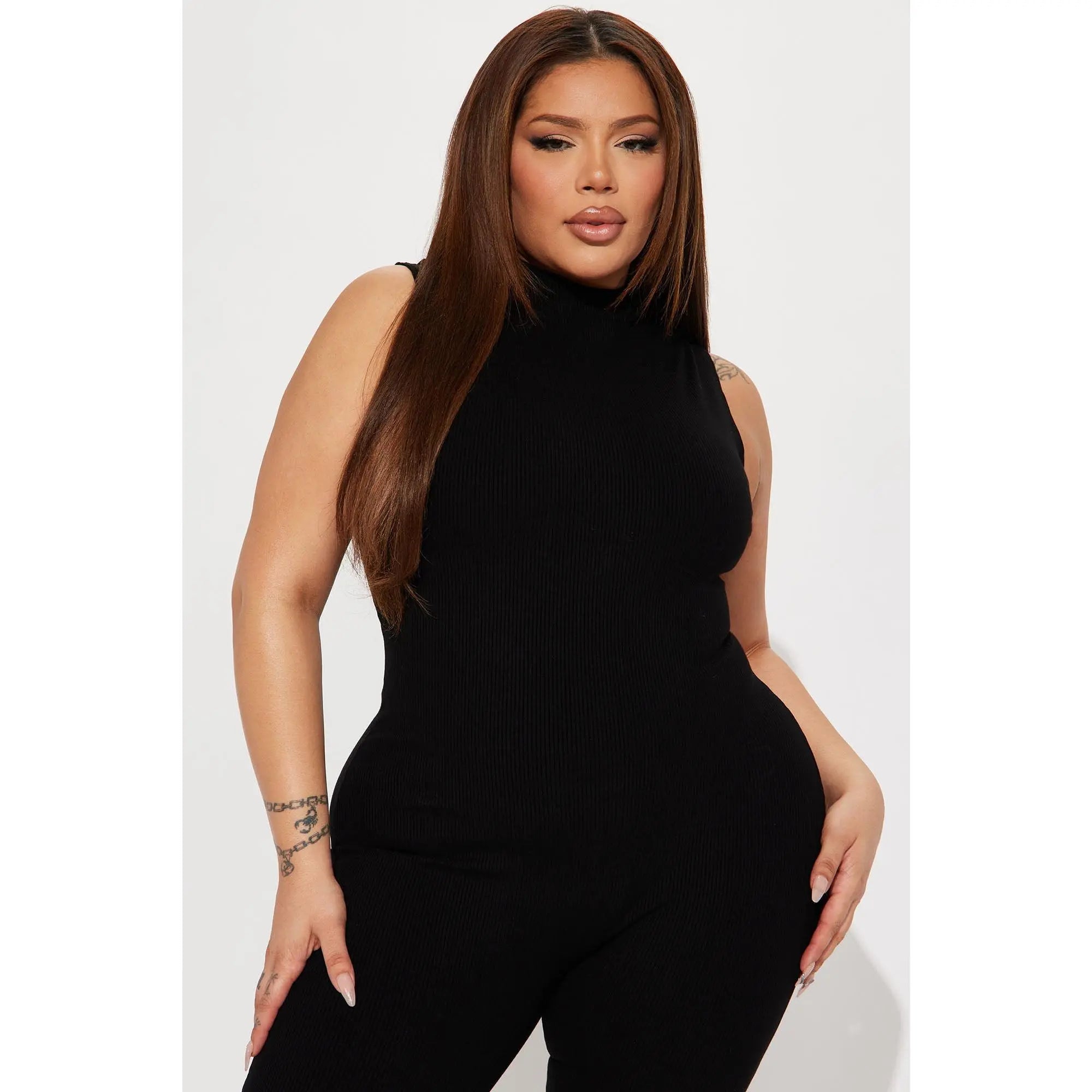 Amber Snatched Jumpsuit - Black