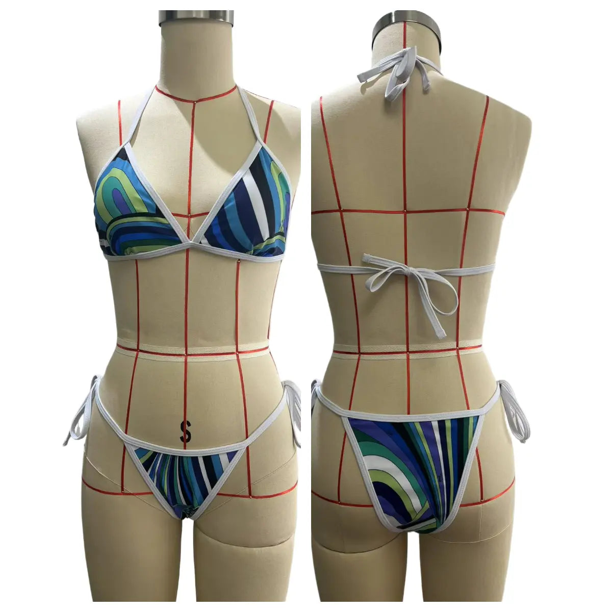 [Summervibes] XS-XL Luxury Women'S Floral Silk Three Piece Bikini Set - Bohemian Beach Swimwear with Scarf & Headband, Softsmoothadjustable Swimsuits for Women Summerbeach,Swimming Pool, Hot Spring Swimsuit
