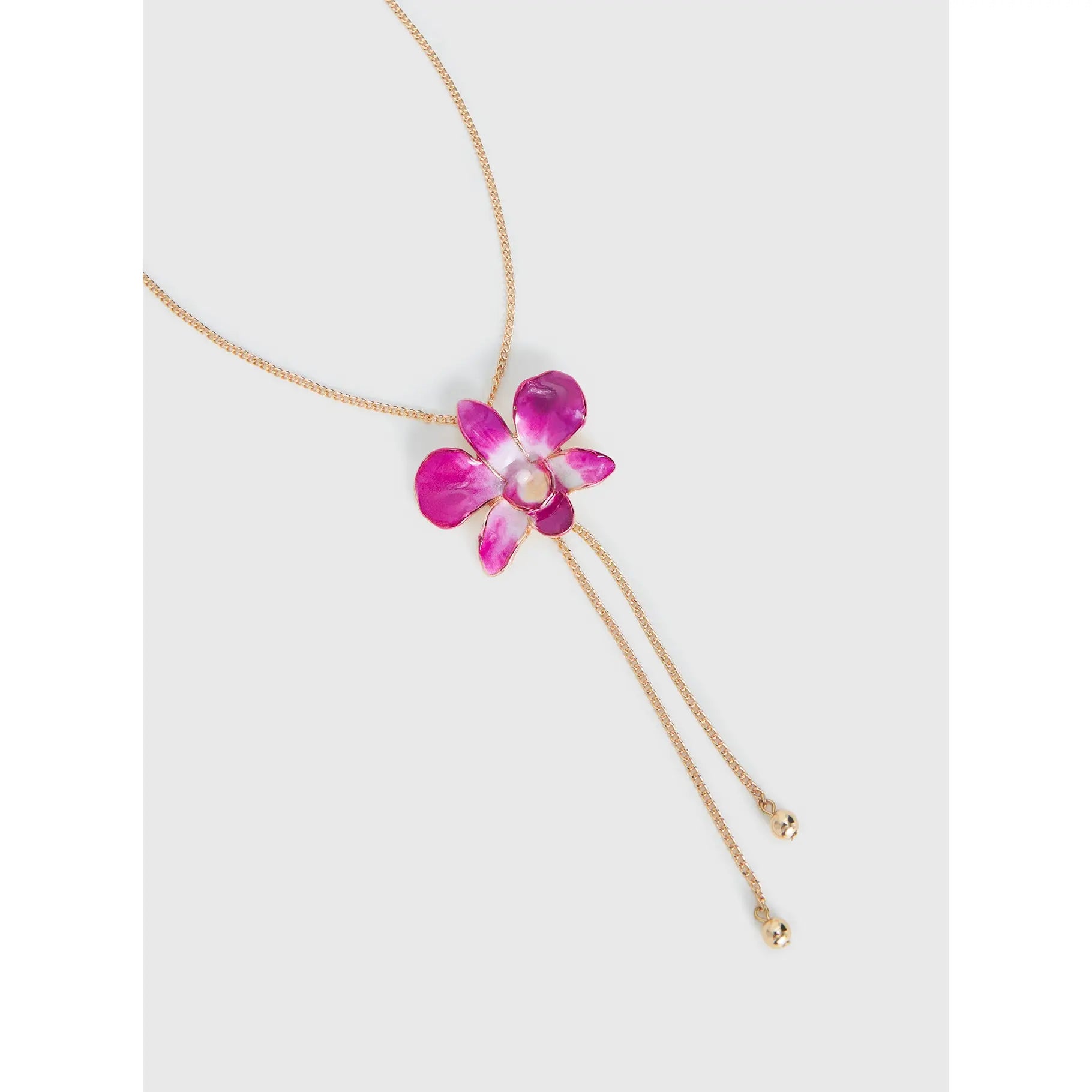 Nowah Orchid Necklace Gold