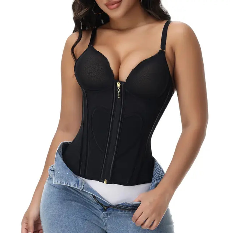 SHAPSHE Waist Trainer for Women Corset Shapewear Tummy Control Workout Cincher Vest Body Shaper Going Out Tops with Bra