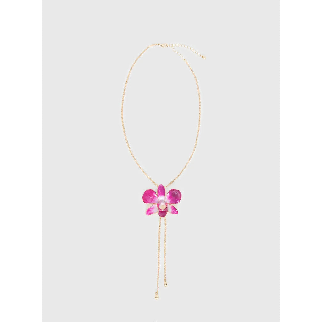 Nowah Orchid Necklace Gold