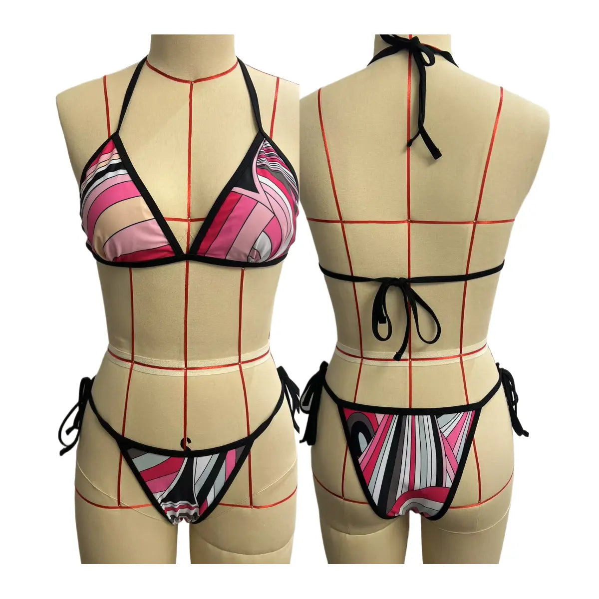 [Summervibes] XS-XL Luxury Women'S Floral Silk Three Piece Bikini Set - Bohemian Beach Swimwear with Scarf & Headband, Softsmoothadjustable Swimsuits for Women Summerbeach,Swimming Pool, Hot Spring Swimsuit